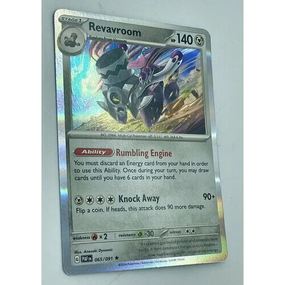Revavroom 065/091 Paldean Fates Holo Rare Pokemon TCG Mint Unplayed - Picture 2 of 7